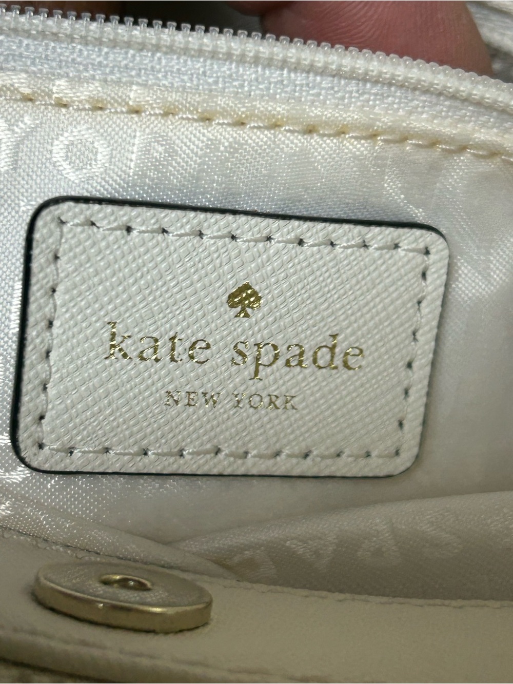 kate spade White Laser-Cut Floral Top-Handle Satchel Approx. 11.5 x 8 x 5 - Picture 10 of 17